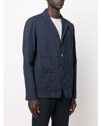 Мужской темно-синий шерстяной пиджак от Woolrich