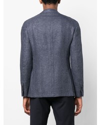 Мужской темно-синий шерстяной пиджак от Lardini