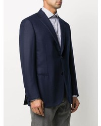 Мужской темно-синий шерстяной пиджак от Brioni