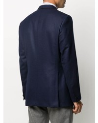 Мужской темно-синий шерстяной пиджак от Brioni