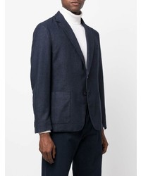 Мужской темно-синий шерстяной пиджак от BOSS