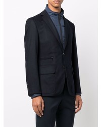 Мужской темно-синий шерстяной пиджак от Karl Lagerfeld