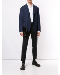 Мужской темно-синий шерстяной пиджак от Brunello Cucinelli