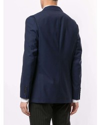 Мужской темно-синий шерстяной пиджак от Brunello Cucinelli