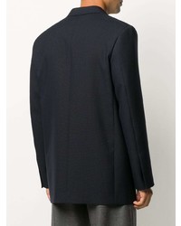 Мужской темно-синий шерстяной пиджак от Jil Sander