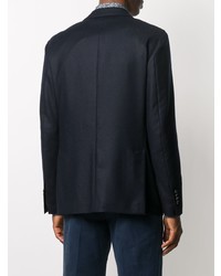 Мужской темно-синий шерстяной пиджак от Lardini