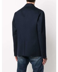 Мужской темно-синий шерстяной пиджак от Dolce & Gabbana
