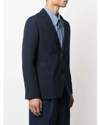 Мужской темно-синий шерстяной пиджак от Ami Paris