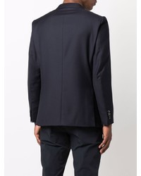 Мужской темно-синий шерстяной пиджак от Caruso