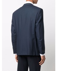 Мужской темно-синий шерстяной пиджак от Canali