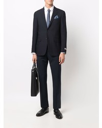 Мужской темно-синий шерстяной пиджак от Canali