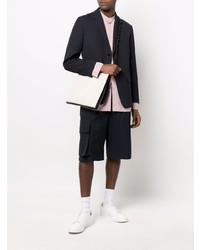 Мужской темно-синий шерстяной пиджак от Jil Sander