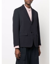 Мужской темно-синий шерстяной пиджак от Jil Sander