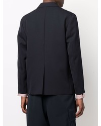 Мужской темно-синий шерстяной пиджак от Jil Sander