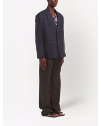 Мужской темно-синий шерстяной пиджак от Prada