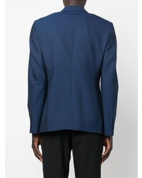 Мужской темно-синий шерстяной пиджак от Alexander McQueen
