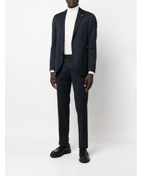 Мужской темно-синий шерстяной пиджак от Lardini