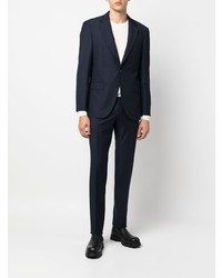 Мужской темно-синий шерстяной пиджак от BOSS