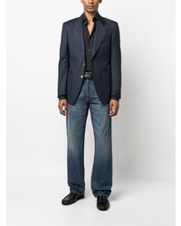 Мужской темно-синий шерстяной пиджак от Tom Ford