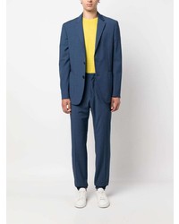 Мужской темно-синий шерстяной пиджак от Zegna