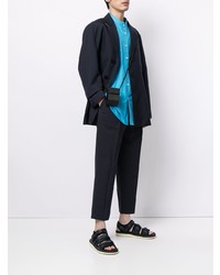 Мужской темно-синий шерстяной пиджак от Solid Homme