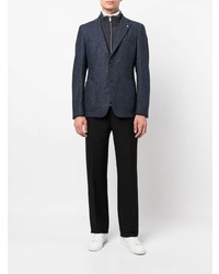 Мужской темно-синий шерстяной пиджак от BOSS