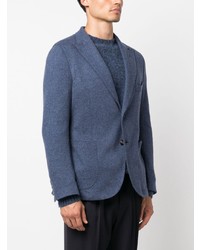 Мужской темно-синий шерстяной пиджак от Barba