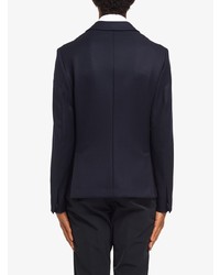 Мужской темно-синий шерстяной пиджак от Prada