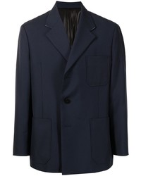 Мужской темно-синий шерстяной пиджак от Solid Homme