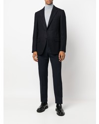 Мужской темно-синий шерстяной пиджак от Caruso