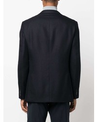 Мужской темно-синий шерстяной пиджак от Caruso