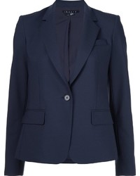 Женский темно-синий шерстяной пиджак от Theory