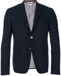 Мужской темно-синий шерстяной пиджак от Thom Browne