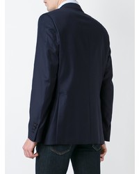 Мужской темно-синий шерстяной пиджак от Fashion Clinic Timeless