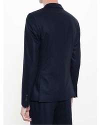 Мужской темно-синий шерстяной пиджак от AMI Alexandre Mattiussi