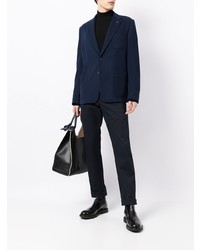 Мужской темно-синий шерстяной пиджак от Colombo