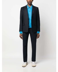 Мужской темно-синий шерстяной пиджак от Lanvin