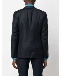 Мужской темно-синий шерстяной пиджак от Lanvin