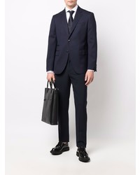 Мужской темно-синий шерстяной пиджак от Fay