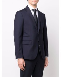 Мужской темно-синий шерстяной пиджак от Fay