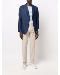 Мужской темно-синий шерстяной пиджак от Caruso