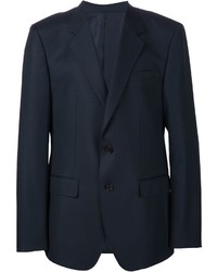Мужской темно-синий шерстяной пиджак от Wooyoungmi