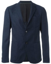 Мужской темно-синий шерстяной пиджак от Z Zegna