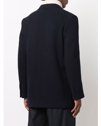 Мужской темно-синий шерстяной пиджак от Jil Sander