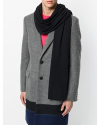 Мужской темно-синий шерстяной плетеный шарф от Cruciani