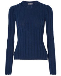 Женский темно-синий шерстяной свитер от Acne Studios