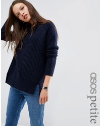 Женский темно-синий шерстяной свитер от Asos