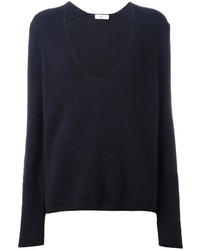 Женский темно-синий шерстяной свитер от Closed