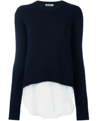 Женский темно-синий шерстяной свитер от Dondup