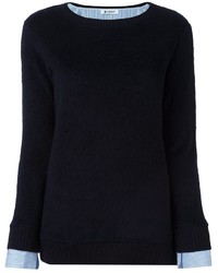 Женский темно-синий шерстяной свитер от Dondup